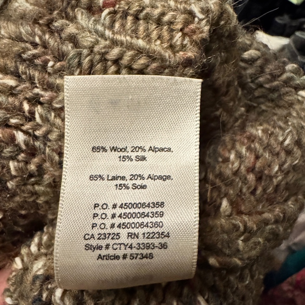 Wilfred Aritzia Wool, Alpaca, Silk Oversized Chunky Cardigan Sweater - Picture 6 of 8